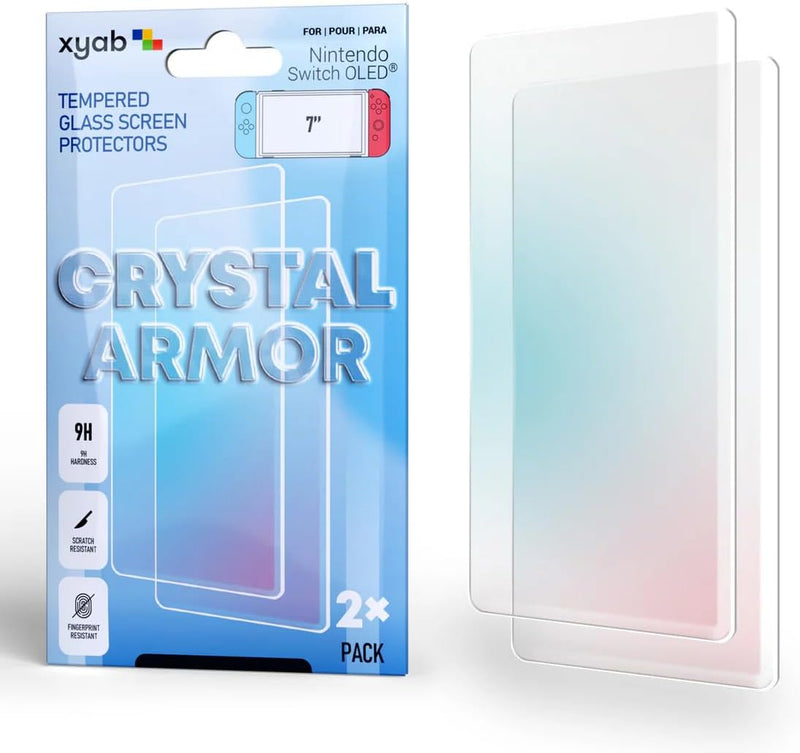 Load image into Gallery viewer, XYAB Nintendo Switch OLED Screen Protector 2 Pack – Tempered Glass 9H Hardness Anti - Scratch - Cobbco
