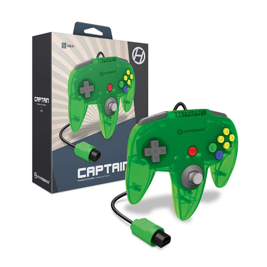 Hyperkin "Captain" Premium Controller for N64 (Lime Green) - Nintendo 64 - Cobbco