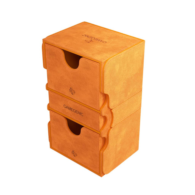 Load image into Gallery viewer, Gamegenic Stronghold 200+ XL Deck Box Double - Sleeved Card Storage Orange - Cobbco
