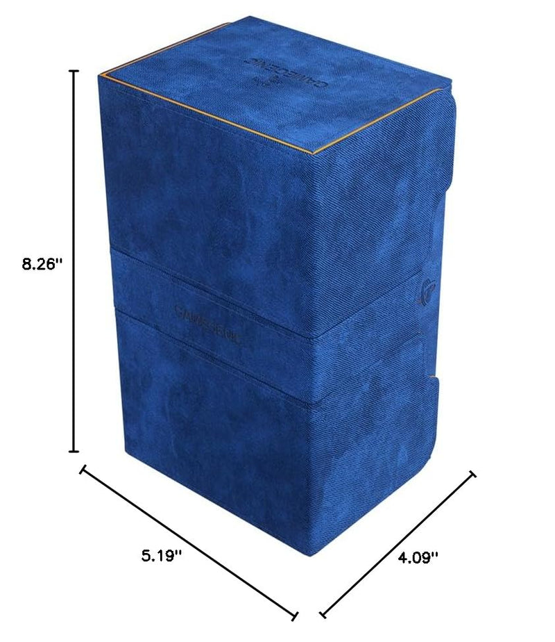 Load image into Gallery viewer, Gamegenic Stronghold 200+ XL Deck Box Double - Sleeved Card Storage Blue/Orange - Cobbco
