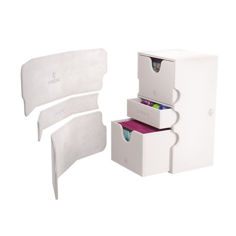 Load image into Gallery viewer, Gamegenic Stronghold 200+ XL Deck Box Double - Sleeved Card Storage White - Cobbco
