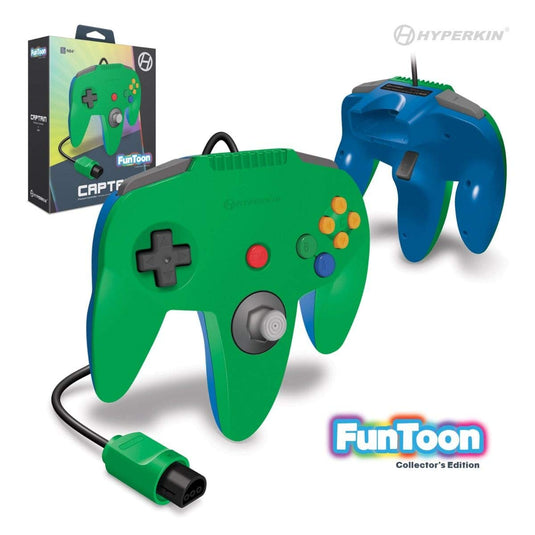 Hyperkin M07260 - HG Captain" Premium Controller For N64 Funtoon Collector's Edition (Hero Green) - Cobbco
