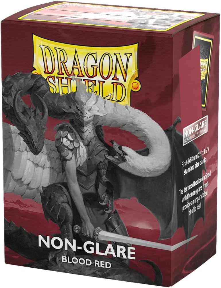Load image into Gallery viewer, Dragon Shield | Standard Size Card Matte Sleeves | 100 CT - Non Glare Smooth &amp; Tough Premium TCG Sleeves | Compatible with Pokemon, Flesh &amp; Blood, One Piece &amp; Magic The Gathering | Blood Red - Cobbco
