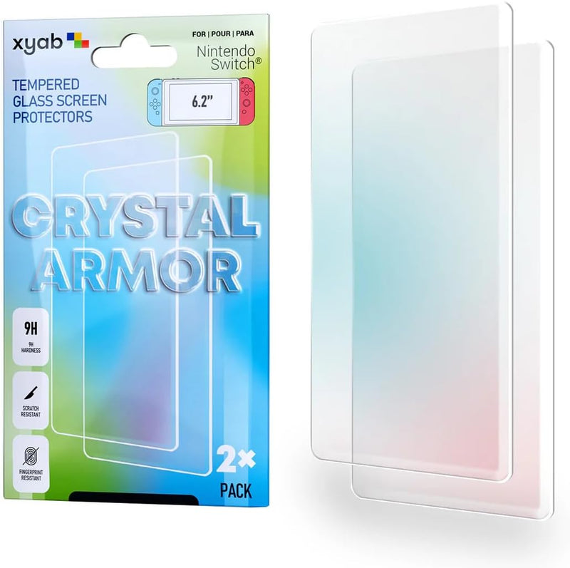 Load image into Gallery viewer, XYAB Nintendo Switch Screen Protector 2 Pack – Tempered Glass 9H Hardness Anti - Scratch - Cobbco
