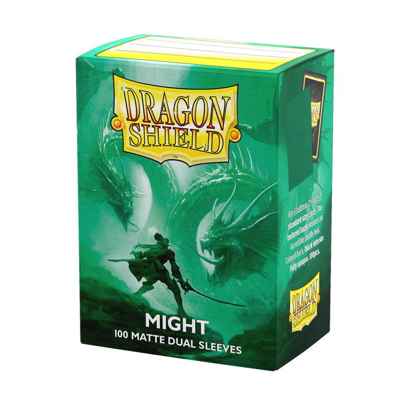 Load image into Gallery viewer, Dragon Shield | Matte Dual Standard Size Card Sleeves | 100ct - Smooth &amp; Tough Premium TCG Sleeves - Compatible with Pokemon, One Piece, and Magic: The Gathering | Apple Green &amp; Silver - Cobbco
