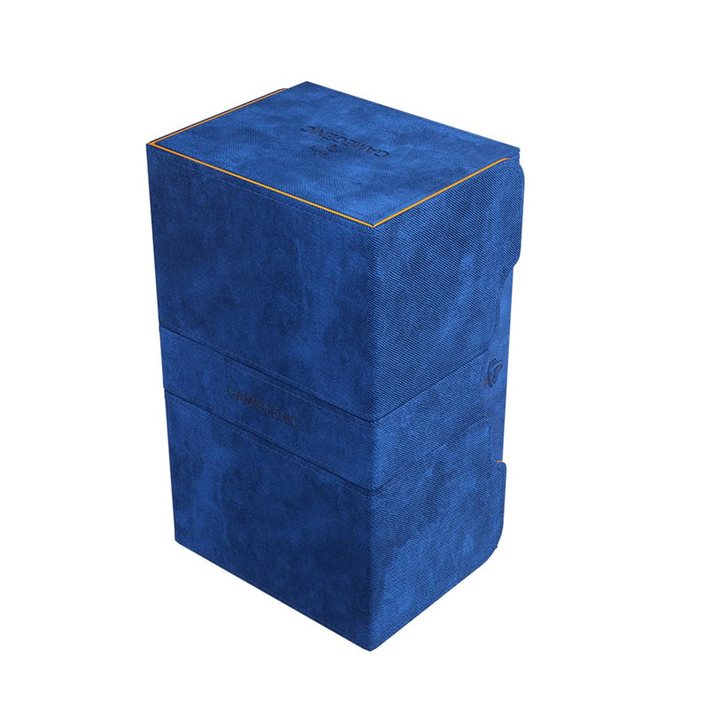 Load image into Gallery viewer, Gamegenic Stronghold 200+ XL Deck Box Double - Sleeved Card Storage Blue/Orange - Cobbco
