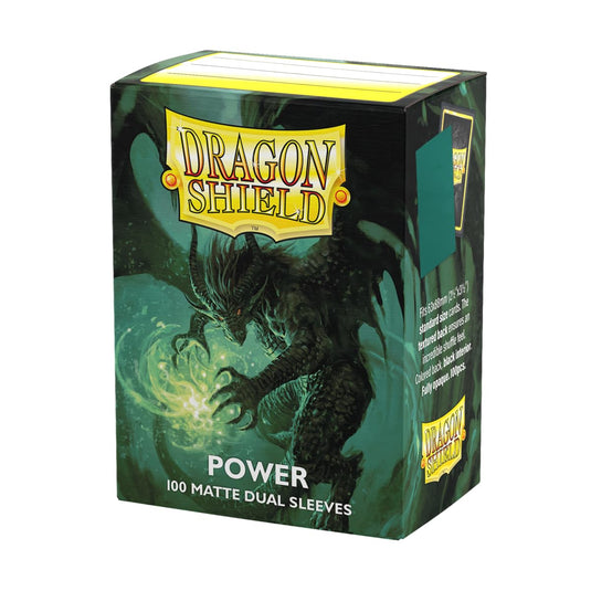 Dragon Shield | Matte Dual Standard Size Card Sleeves | 100ct - Smooth & Tough Premium TCG Sleeves - Compatible with Pokemon, One Piece, and Magic: The Gathering | Apple Green & Silver - Cobbco