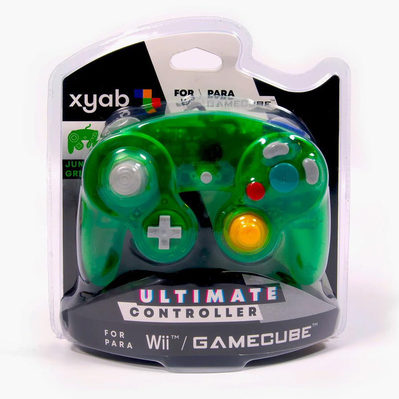 Load image into Gallery viewer, XYAB Ultimate NGC Joystick Controller for use with GameCube and Wii - Jungle Green Transparent - Cobbco
