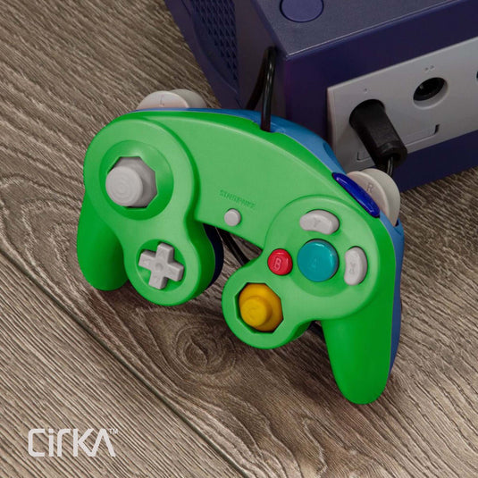 Hyperkin CirKa Wired Controller - Green/Blue for Nintendo Gamecube - Cobbco