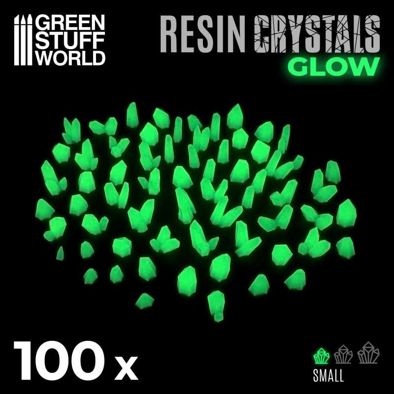 Load image into Gallery viewer, Green Stuff World for Models and Miniatures – Green Glow Resin Crystals – Small 10385 - Cobbco
