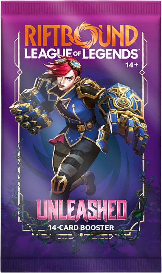 Riftbound: League of Legends TCG Unleashed - Booster Display - 24 Booster Packs (14 Cards Ea), Deck - Building Trading Card Game, Randomly Assorted - Cobbco