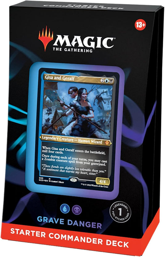 Magic: The Gathering Starter Commander Deck – Grave Danger (Blue-Black) | Ready-to-Play Deck for Beginners and Fans | Ages 13+ | Collectible Card Games