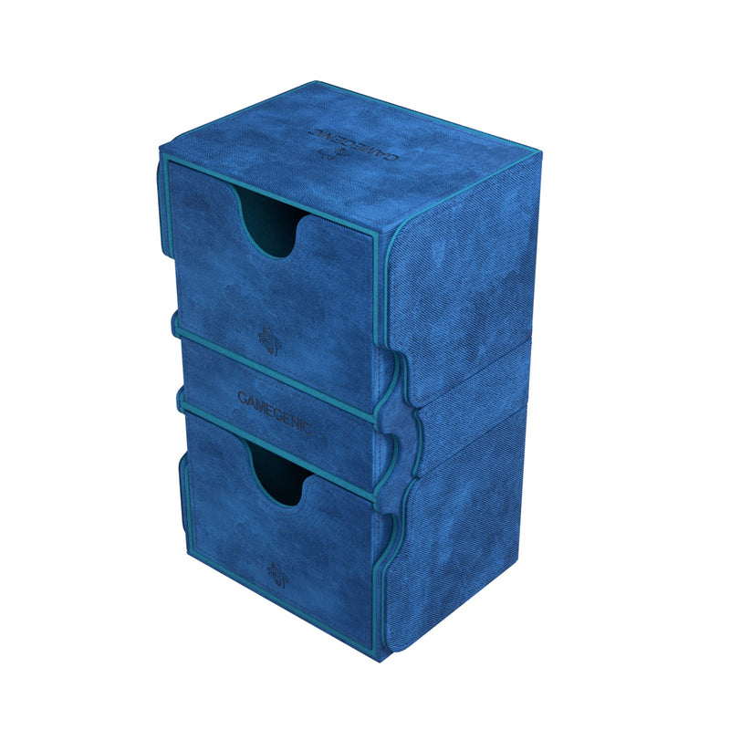 Load image into Gallery viewer, Gamegenic Stronghold 200+ XL Deck Box Double - Sleeved Card Storage Blue - Cobbco
