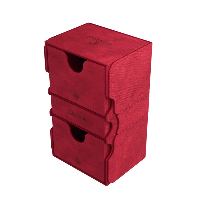 Gamegenic Stronghold 200+ XL Deck Box Double-Sleeved Card Storage Red