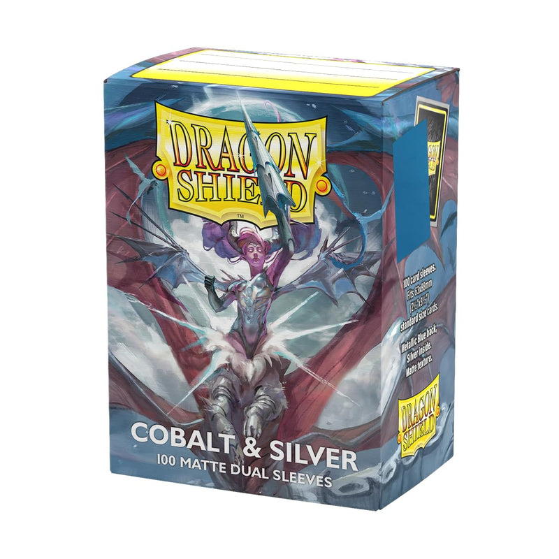 Load image into Gallery viewer, Dragon Shield | Matte Dual Standard Size Card Sleeves | 100ct - Smooth &amp; Tough Premium TCG Sleeves - Compatible with Pokemon, One Piece, and Magic: The Gathering | Apple Green &amp; Silver - Cobbco
