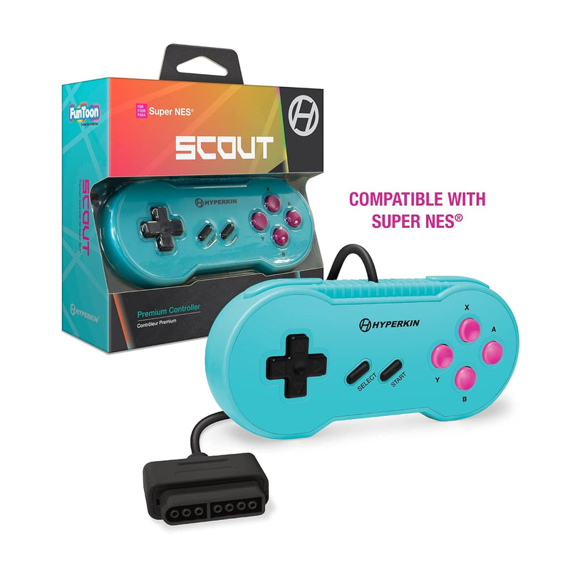 Load image into Gallery viewer, Hyperkin "Scout" Premium Controller for Super NES (Hyper Beach) Funtoon Collector's Edition - Super NES - Cobbco
