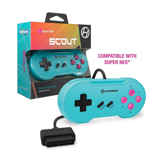 Hyperkin "Scout" Premium Controller for Super NES (Hyper Beach) Funtoon Collector's Edition - Super NES - Cobbco