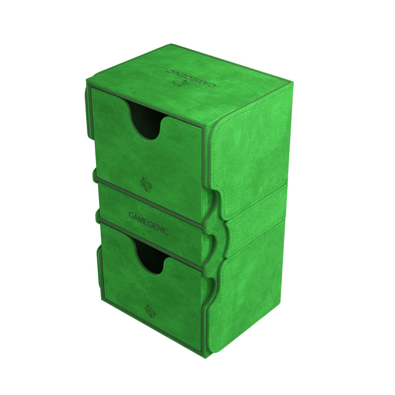 Load image into Gallery viewer, Gamegenic Stronghold 200+ XL Deck Box Double - Sleeved Card Storage Green - Cobbco
