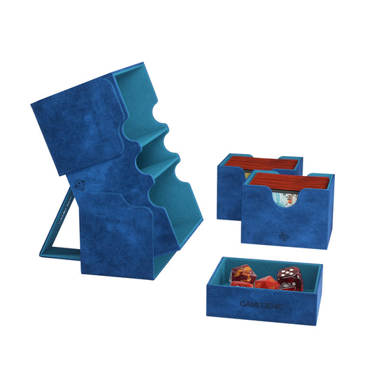 Gamegenic Stronghold 200+ XL Deck Box Double - Sleeved Card Storage Blue - Cobbco