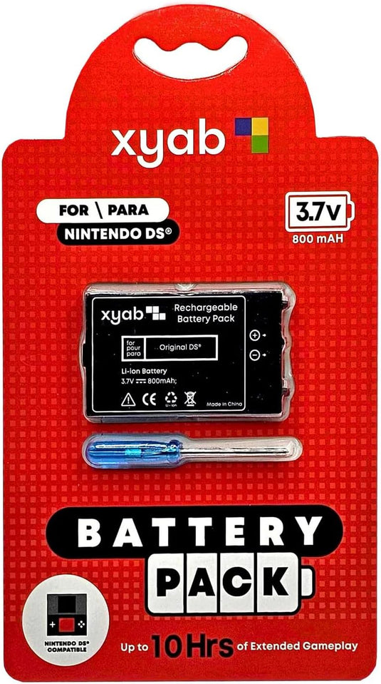 3.7V 800mAh High Capacity Replacement Battery for Nintendo DS Console - Includes Tool Kit