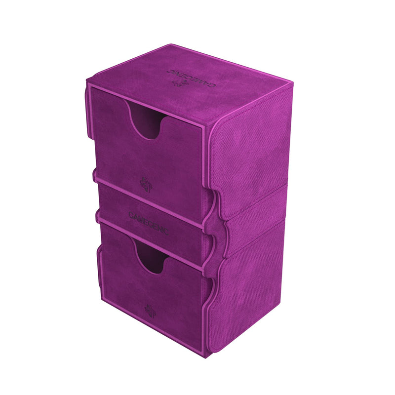 Load image into Gallery viewer, Gamegenic Stronghold 200+ XL Deck Box Double - Sleeved Card Storage Purple - Cobbco
