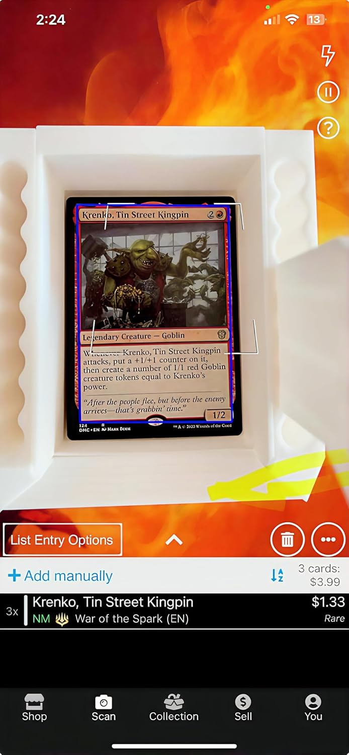 Load image into Gallery viewer, Scan Box Universal Stand for Trading Card Scan Apps with Phone Mount &amp; Slide-Out Card Bin | Compatible with TCGplayer, Manabox &amp; More | Made in USA | Holds 170+ Cards | Rugged &amp; Easy to Use
