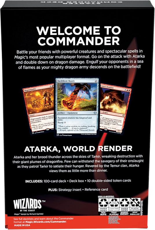 Magic: The Gathering Starter Commander Deck – Draconic Destruction (Red - Green) - Cobbco