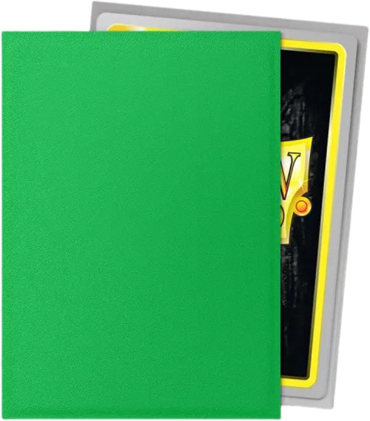 Dragon Shield | Matte Dual Standard Size Card Sleeves | 100ct - Smooth & Tough Premium TCG Sleeves - Compatible with Pokemon, One Piece, and Magic: The Gathering | Apple Green & Silver - Cobbco