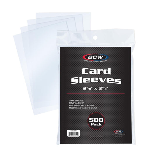 BCW Standard Card Sleeves - 500 Pack - 2-5/8