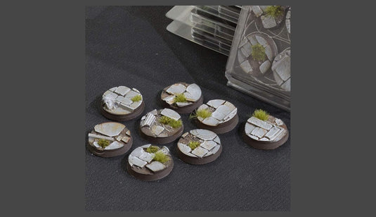 Gamer Grass Battle Ready Bases: Temple 32mm Round (x8) - Cobbco