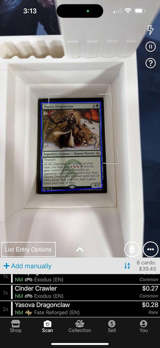 Scan Box – Universal Trading Card Scanning App Stand with Phone Mount & Slide-Out Card Bin | Compatible with TCGplayer, Manabox & More | Made in USA | Rugged & Easy to Use (Scan Box)