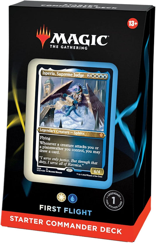 Magic: The Gathering Starter Commander Deck – First Flight (White-Blue) | Ready-to-Play Deck for Beginners and Fans | Ages 13+ | Collectible Card Games