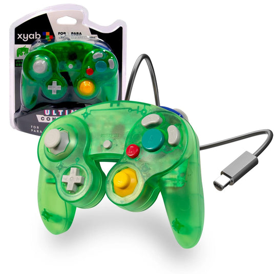 XYAB Ultimate NGC Joystick Controller for use with GameCube and Wii - Jungle Green Transparent - Cobbco