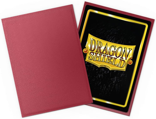 Dragon Shield | Standard Size Card Matte Sleeves | 100 CT - Non Glare Smooth & Tough Premium TCG Sleeves | Compatible with Pokemon, Flesh & Blood, One Piece & Magic The Gathering | Blood Red - Cobbco