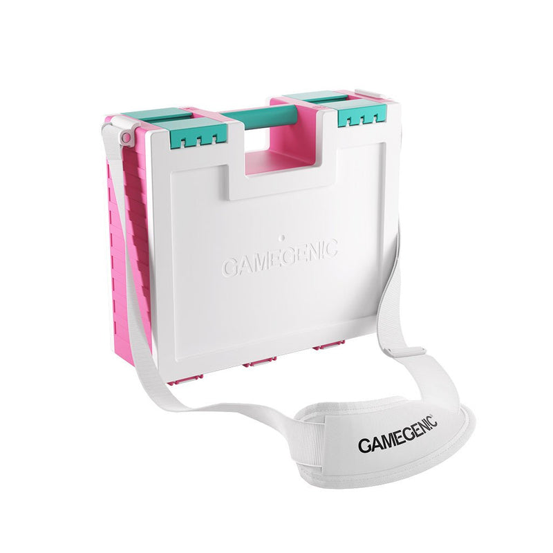 Load image into Gallery viewer, GameGenic Game Castle Pink/White/Teal Deck Box for TCG and CCG - Cobbco
