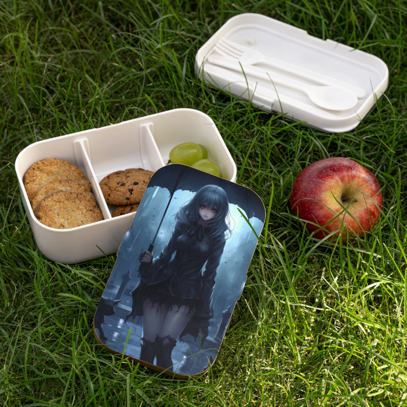 Load image into Gallery viewer, Design Series Sci-Fi RPG - Anime Girl Gotchic #1 Bento Lunch Box , Waifu and Weebs, Nerdy Gift Idea
