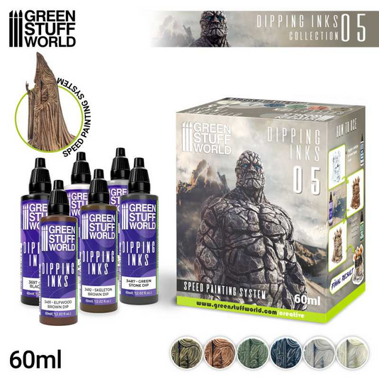 Green Stuff World Paint Set 11697 - Dipping Ink Contrast Paint Collection 05