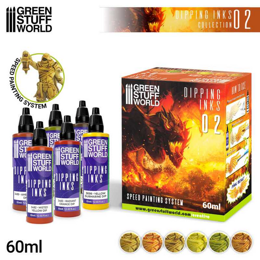 Green Stuff World Paint Set 11694 - Dipping Ink Contrast Paint Collection 02