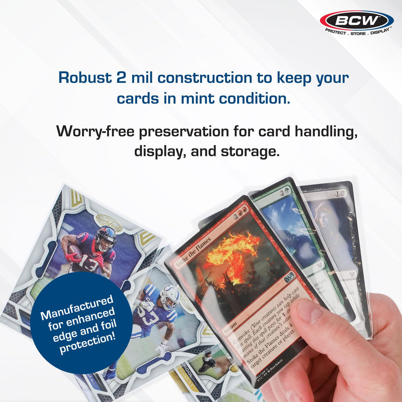 Load image into Gallery viewer, BCW Standard Card Sleeves - 500 Pack - 2-5/8" x 3-5/8" | Crystal Clear Acid-Free | BCW Penny Sleeves for Trading Cards | Baseball, Basketball, Football, Hockey, Pokemon, MTG BCW Card Sleeves
