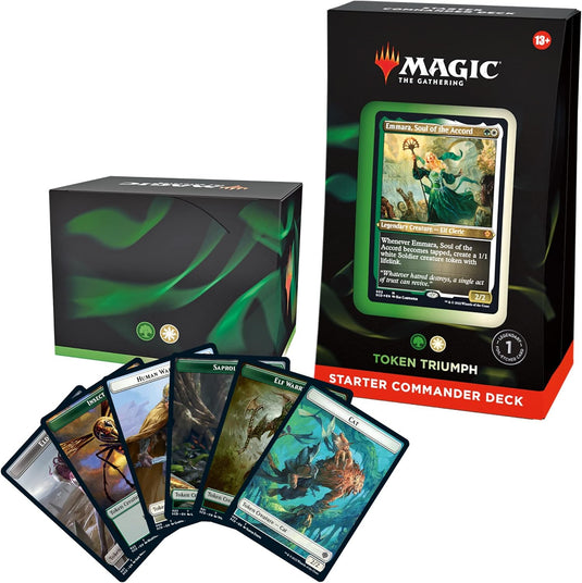 Magic: The Gathering Starter Commander Deck - Token Triumph (Green - White) - Cobbco