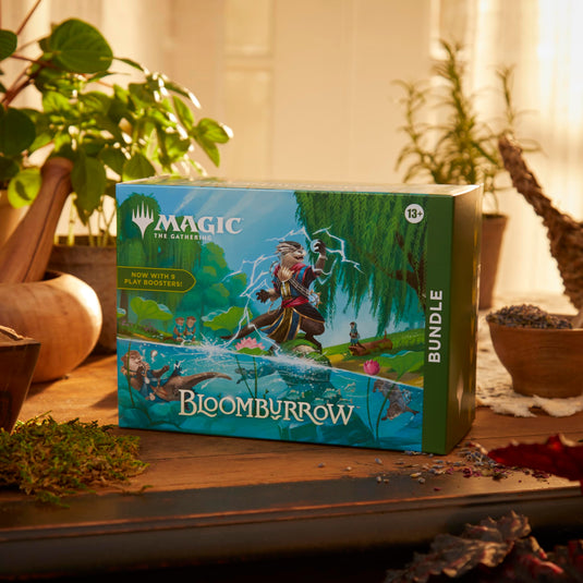 Magic: The Gathering Bloomburrow Bundle - 9 Play Boosters, 30 Land cards + Exclusive Accessories - Cobbco