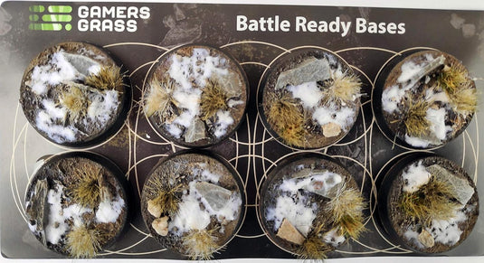 Gamer Grass Winter Bases - Round 32mm - Cobbco
