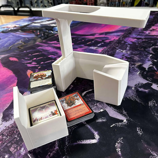 Scan Box – Universal Trading Card Scanning App Stand with Phone Mount & Slide-Out Card Bin | Compatible with TCGplayer, Manabox & More | Made in USA | Rugged & Easy to Use (Scan Box)