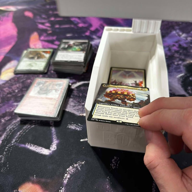 Load image into Gallery viewer, Scan Box – Universal Trading Card Scanning App Stand with Phone Mount &amp; Slide-Out Card Bin | Compatible with TCGplayer, Manabox &amp; More | Made in USA | Rugged &amp; Easy to Use (Scan Box)
