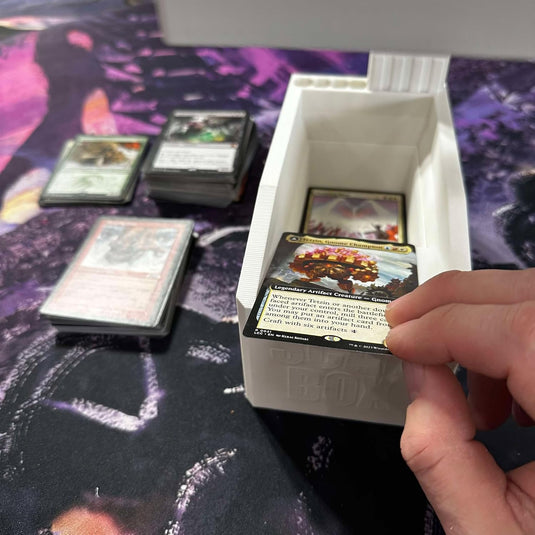 Scan Box – Universal Trading Card Scanning App Stand with Phone Mount & Slide-Out Card Bin | Compatible with TCGplayer, Manabox & More | Made in USA | Rugged & Easy to Use (Scan Box)