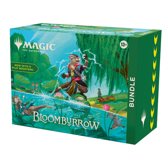 Magic: The Gathering Bloomburrow Bundle - 9 Play Boosters, 30 Land cards + Exclusive Accessories - Cobbco