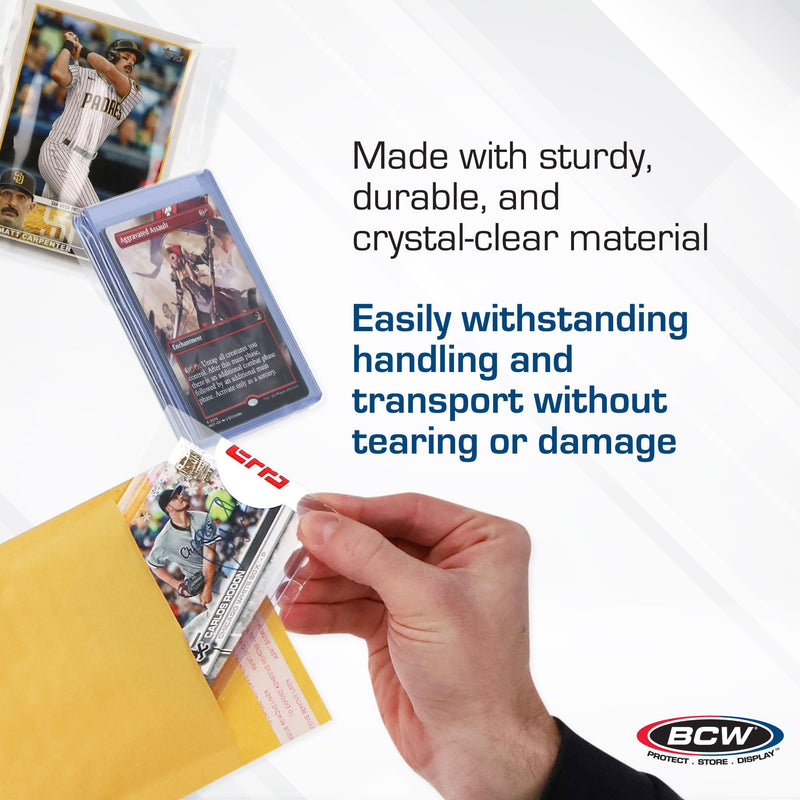 Load image into Gallery viewer, BCW Resealable Team Set Bags - 100 ct | Archival Quality Polypropylene | Holds 35 Standard Cards | Toploader and Magnetic Holder Compatible | Acid-Free Sealing Solution for Trading Card Collections
