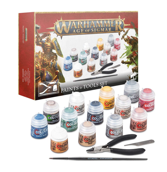 Games Workshop Warhammer Age of Sigmar Paints +Tools Set 80 - 17 - Cobbco