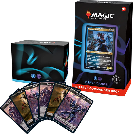 Magic: The Gathering Starter Commander Deck – Grave Danger (Blue-Black) | Ready-to-Play Deck for Beginners and Fans | Ages 13+ | Collectible Card Games