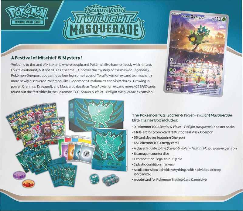 Load image into Gallery viewer, Pokémon TCG: Scarlet &amp; Violet—Twilight Masquerade Elite Trainer Box - Cobbco
